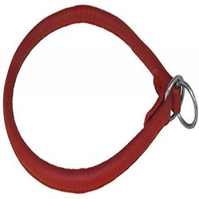 Dogline L1320-6 20 L x 0. 38 W inch Round Leather Choke Collar, Brown