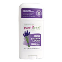 Purelygreat Natural Deodorant Stick - Lavender - EWG Verified - Vegan, Cruelty Free - No Aluminum, No Parabens - Essential Oils
