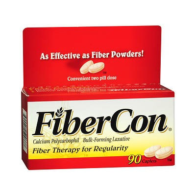 Fibercon 625 mg Strength Calcium Polycarbophil Laxative Caplets