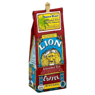 LION Award Winning Antioxidant Rich Coffee, French Roast, Medium Roast, Ground, 8oz