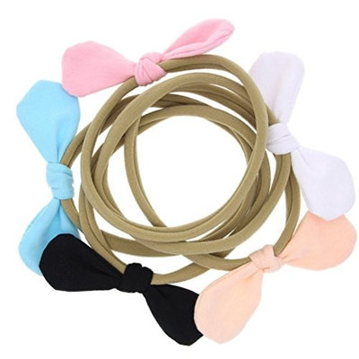 cuhair 5pcs Cute cloth flower handmad for women girl elastic ponytail holder hair tie hair rope hair rubber Girl Baby Headband Hair band hair Hoop hair Accessories