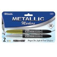 Bazic Silver and Gold Jumbo Metallic Markers (2 Pack) Quantity: Case of 144