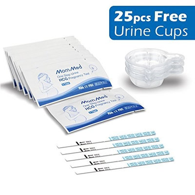 Pregnancy Test Strips, 25 Hcg Home Pregnancy Test with Free 25 Collection Cups, High Sensitivity & Accurate Result for Early Detection Pregnancy, Women...