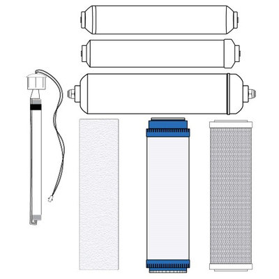 Abundant Flow Water RO Zoi Pi Pure Filter Kit (incl. UV Bulb)