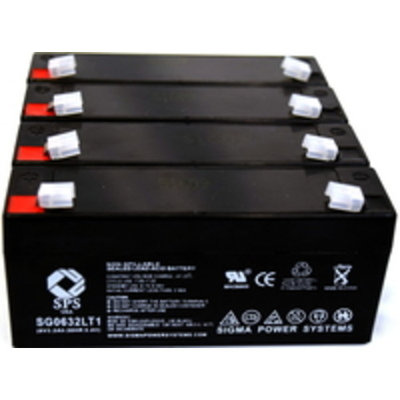 SPS Brand 6 V 3.2 Ah Replacement Battery with Terminal T1 for Powersonic PS-630 (4 PACK)