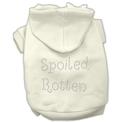 Mirage Pet Products 54-75 XXLCR Spoiled Rotten Rhinestone Cream Pet Hoodie, XX-Large