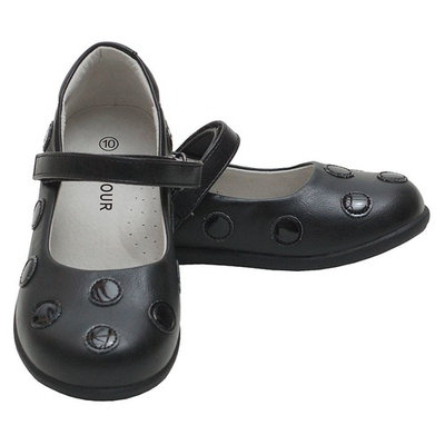 L'Amour Black Polka Dot Mary Jane Shoes Toddler 5-Little Girls 2