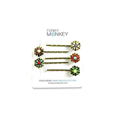 Bobby Pin Hair Accessory Fashion Set (Garden Glam) Gold; 5 piece set