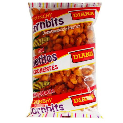 Prodiana Cornbits Hot Snack 4.30 oz - Elotitos Picante (Pack of 21)