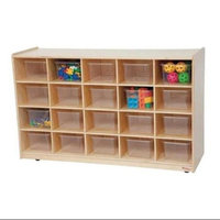 Kid's Play 20 Tray Storage Unit w Clear Trays (Natural)