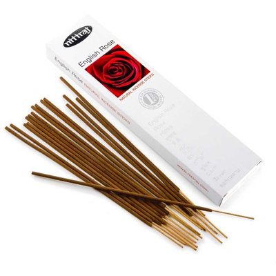 Nitiraj Platinum Natural Incense Sticks Slow Burning 1hr. 2Pack English Rose