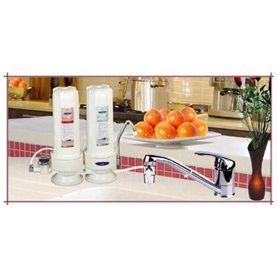 Crystal Quest CQE-CT-00107 Countertop Replaceable Double Multi Ultra Water Filter System