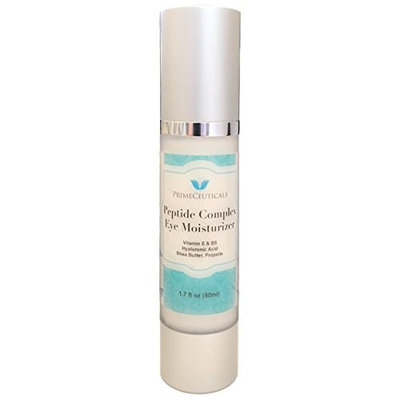 Primeceuticals Peptide Complex Day Eye Moisturizer with Natural and Organic Ingredients, antioxidants, humectants, peptides, fruit acids, botanical actives, Vitamin E, B5, Shea Butter. 1.7 Oz - 50 ml