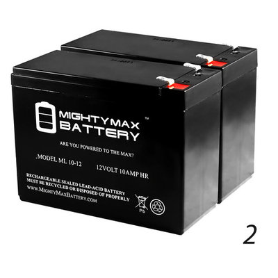 12V 10AH Scooter Battery for Enduring CBE10-12, CBE 10-12 - 2 Pack
