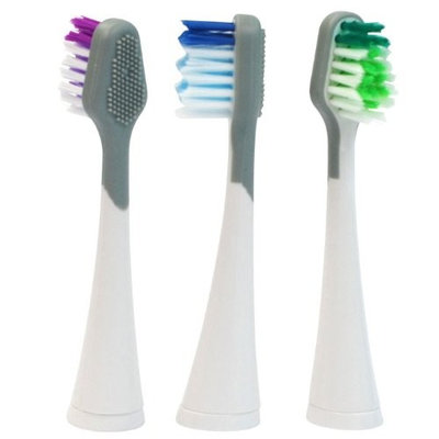 Dazzlepro DP25098-0103 Replacement Head for DAZ-7080 Sonic Tooth Brush, Multi-Color (Pack of 3)