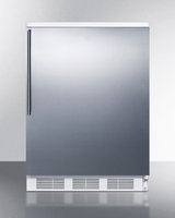 Summit FF67SSHV 5.5 Cu. Ft. Stainless Steel Undercounter Compact Refrigerator