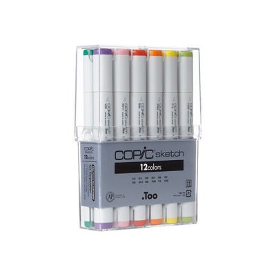 Copic Marker 12-piece Basics Sketch Markers Set