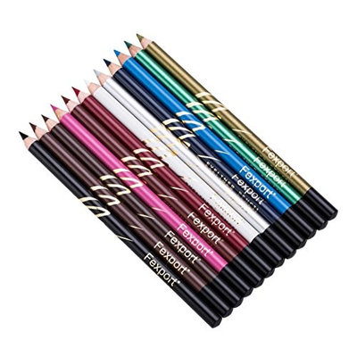 Unpara 12 Pcs Color Eyeliner Waterproof Multipurpose Makeup Pen Lip Pencial Eye Shadow Lipstick