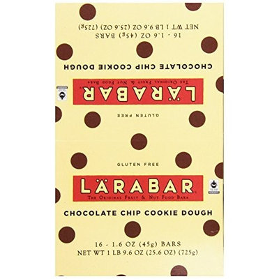 Larabar Gluten Free Bar, Chocolate Chip Cookie Dough, 1.6 oz Bars