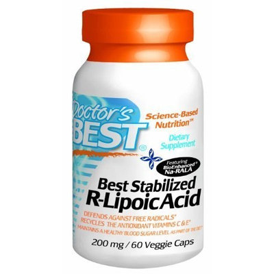 Doctor's Best Best Stabilized R-Lipoic Acid 200mg, Veggie Caps 60 ea