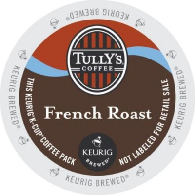 Tully'S Coffee French Roast Regular K-Cup Coffee Pack Case Of 96