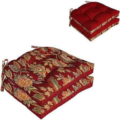 Wicker Chair Cushions, Set of 2, Multiple Patterns
