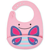 Skip Hop Animal Fold & Go Silicone Bib, Pink