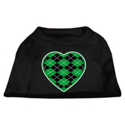 Dog Supplies Argyle Heart Green Screen Print Shirt Black Xxxl (20)