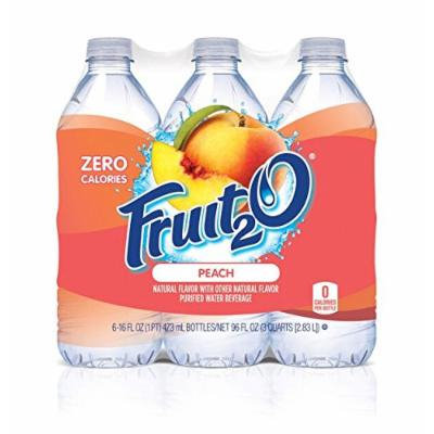 Fruit2O Flavored Water, Peach, 6 Count (Pack of 4)