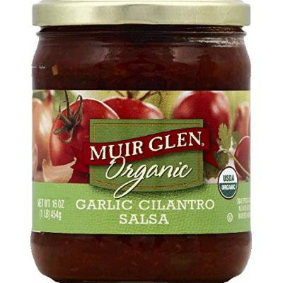 Muir Glen Organic Medium Salsa Garlic Cilantro -- 16 oz