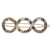 France Luxe Triple Circle Tige Boule Barrette - Black