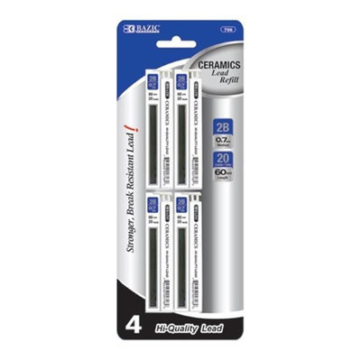 Bazic 79824 20 Ct. 0.7mm Ceramics HiQuality Mechanical Pencil Lead Pack of 24
