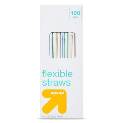 Flexible Straws 100 ct - up & up