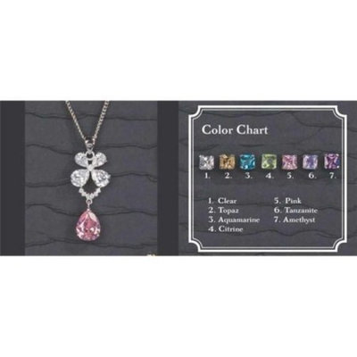 Ivy Lane Design 56-2251/CIT Silver Flower Chain With Citrine Drop Pendant