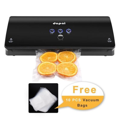 Kanstar Automatic Vacuum Sealing System With Starter Kits Black