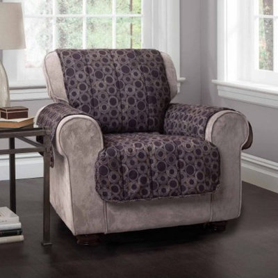 Innovative Textile Solutions Circles Chair Protector, Black