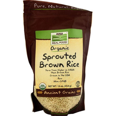 NOW Foods Real Food Organic Sprouted Brown Rice - 16 oz pack of 3