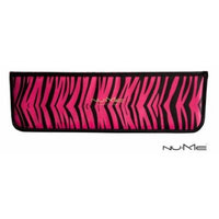 NuMe Heat Protectant Pouch for Flat Iron and Curling Wand, Hot Pink Zebra