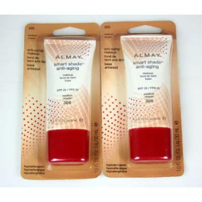 Almay Smart Shade Anti-aging Makeup SPF 20 Foundation Makeup - 300 - Medium - 2 Pack