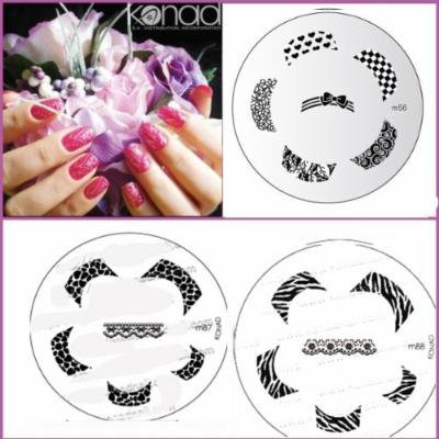 Bundle 5 Items: Konad New Images Plate M87,m88,m56+ Stamper & Scraper+ A-viva Eco Nail File