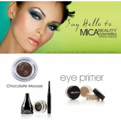 Mica Beauty Cosmetics Mineral Makeup Gel Eyeliner Chocolate Mousse + Eye Primer