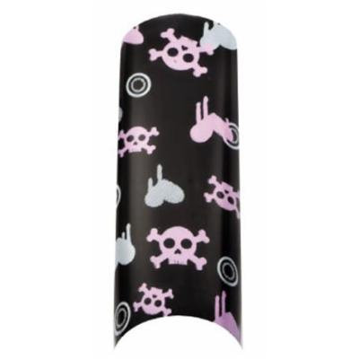 Cala Professional Holiday Design Airbrushed Nail Tips # 87-741 + A-viva Eco Nail File