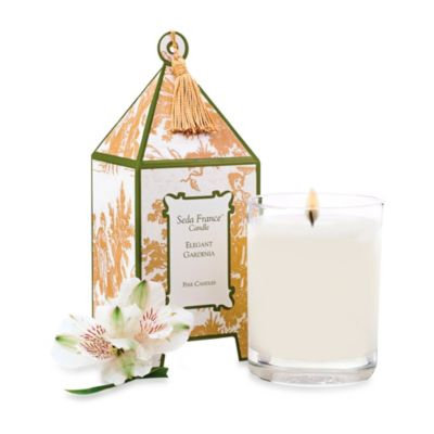 Seda France Elegant Gardenia Classic Toile 10 oz. Large Pagoda Candle
