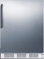 SUMMIT Commercially approved, ADA compliant built-in undercounter refrigerator in complete stainless steel with auto defrost and deluxe interior