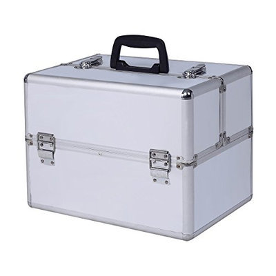 Giantex Pro Aluminum Makeup Train Case Jewelry Box Cosmetic Organizer