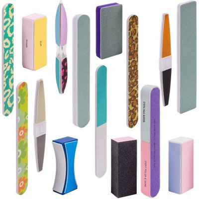 SHANY Trendy Styles Assorted Nail Buffers, Files & Blocks Set, 15 pc