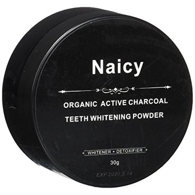 Naicy Pure Active Charcoal Teeth Whitening Powder - Natural & Organic Tooth Whitener with Activated Carbon Coco for Whiting Teeth