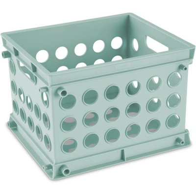 Sterilite Mini Crate, Classic Mint, Set of 24