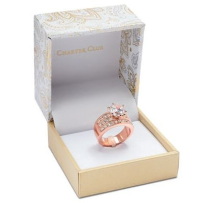 Rose Gold-Tone Crystal Triple-Row Ring, Created for Macy's