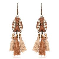 FXmimior Fashion Women Vintage Bohe Feather Tassels Earrings Women for Christmas Xmas Jewelry for Girl Women